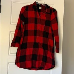 💥 Bundle 3/$20^^Girls plaid shirt dress- size 12